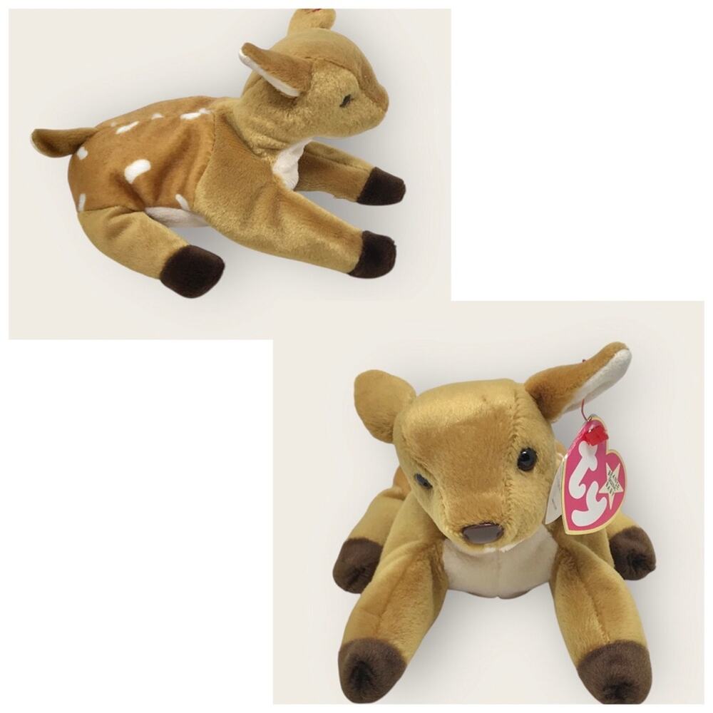 Ty Beanie Baby Vintage "Whisper" the Deer Plush Original & Retired